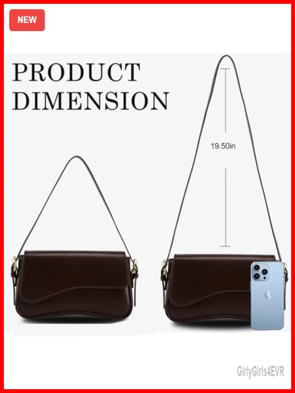 PU Leather Hobo Shoulder Bag Women Trendy Purse Removable Strap Saddle
